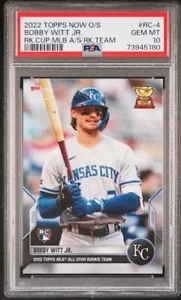 2022 Topps Now Offseason Rookie Cup All-Star Team #RC-4 Bobby Witt Jr PSA 10 QTY - Picture 1 of 10