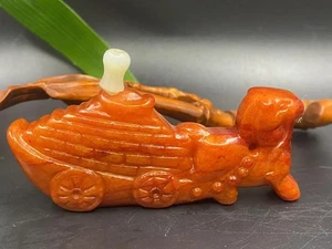 pure manual carving,quality gifts,exquisite Hetian jade Snuff Bottle"carriage" - Picture 1 of 7