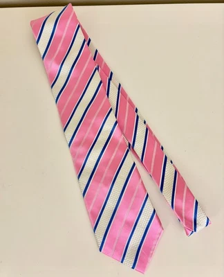 COLECCIÓN FIRMA DONALD J TRUMP Corbata Cuello Hombre Rosa Multi Rayas 100% Seda Foto 1 de 4