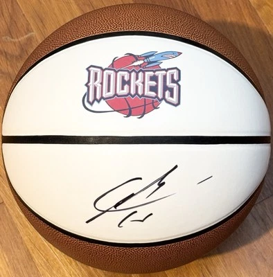 Clint Capela Signed Autographed Houston Rockets Logo Basketball JSA COA  - Image 1 of 3