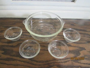 VTG. GLASBAKE 206 BOWL AND 4 286 CUSTARD BOWLS GUC - Picture 1 of 8