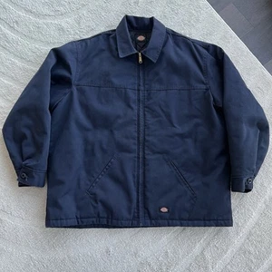 Dickies Eisenhower Navy Blue Quilted Lined Collared Casual Jacket Men's Size 3XL - Picture 1 of 7