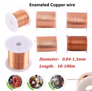 0.04mm-1.3mmCopper Lacquer Wire Cable Copper Wire Magnet Wire Enameled Copper - Picture 1 of 9