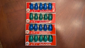 20 NOS Kmart C-7 1/2 blau & grün 5 Watt Lampen/Glühbirnen alle getestet funktionieren - Bild 1 von 5