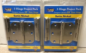 Ives by Schlage 3 Scharnier Project Pak Satin Nickel 3,5" Türscharniere 2 neue Pakete - Bild 1 von 2