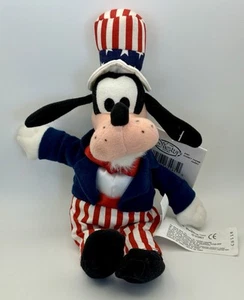 Disney Store Tío Sam Goofy 11 pulgadas Bolsa de Frijoles de Peluche Juguete 4 de Julio - Imagen 1 de 14