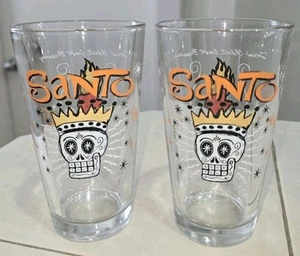 Lot / Set of 2 Saint Arnold SANTO 16 oz Pint Beer Glass Glasses EUC Texas Brewed - Picture 1 of 12