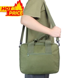 Tactical Pistol Case Double Handgun Bag Hunting Shooting Range Bag Mag Storage - Picture 1 of 10