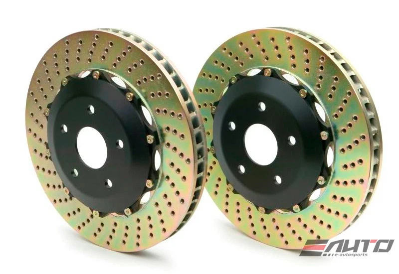 BREMBO REAR 2-piece ROTOR DISC UPGRADE 332x32 DRILL F40 - Image 1 of 1