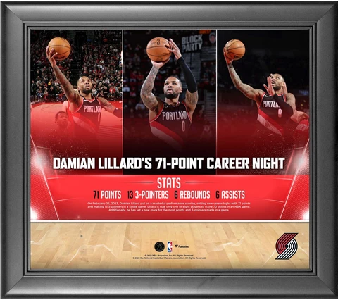 Damian Lillard Blazers Player Plaques and Collage Cover