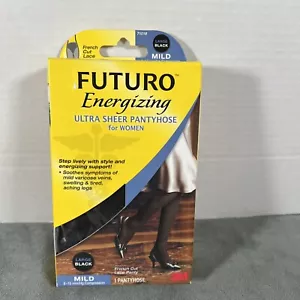 Pantimedias Future Energizing ultra transparentes para mujer medianas negras suaves - Imagen 1 de 2