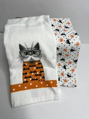 1 TOALHA DE COZINHA MOONLIGHT MANOR HALLOWEEN e toalha de mão curiosa Cynthia Rowley - Imagem 1 de 2
