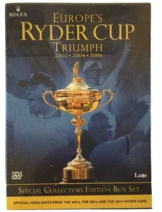 EUROPES RYDER CUP TRIUMPH : 2002/4/6 DVD Collectors Edition 2007 BNIB - Foto 1 di 2