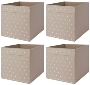 4x IKEA DRONA Storage Boxes for Kallax Shelving Unit Organizer, Beige 33x38x33cm - Picture 1 of 6