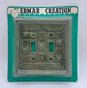 Nuevo 1970 Edmar Creations "Aguacate" Doble Interruptor Cubierta Placa - Imagen 1 de 6