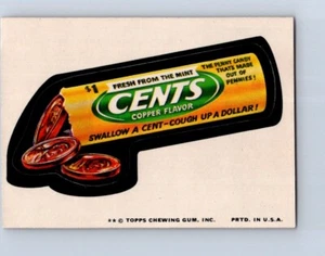 VINTAGE TOPPS WACKY PACKAGE 1970s STICKERS CENTS NO619 - Foto 1 di 2