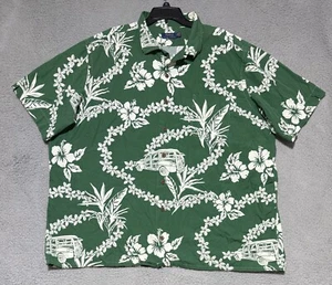 Polo Ralph Lauren Floral Vacaciones Hawaiano Manga Corta Botón Camisa Para Hombres 3XB 3X - Imagen 1 de 7