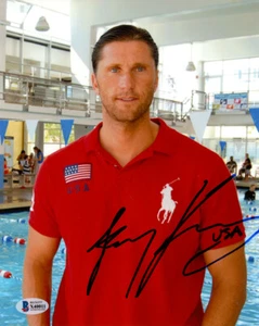 LENNY KRAYZELBURG SIGNED 8x10 PHOTO OLYMPIC GOLD SWIMMING LEGEND BECKETT BAS - Picture 1 of 2