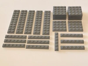 Lote de 25 piezas 100 % real Lego 3031 3832 3666 gris azulado nuevo - Imagen 1 de 3