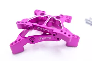 CR Pink Aluminum Shock Towers for Traxxas 4x4 Slash, Stampede, Hoss - Picture 1 of 9