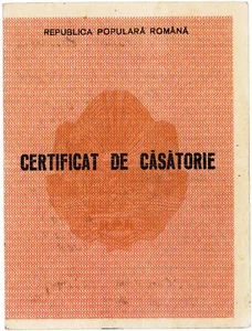 Romania, 1951, Vintage Marriage Certificate - RPR - Picture 1 of 3