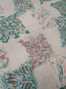 2 Yds. × 60" Vtg. Cranston Schwartz Liebman Cotton Fabric Abstract Florals (#362 - Picture 1 of 9