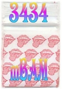 100 PACK BIG MOUTH 3434 Apple Zip Baggies .75x.75" POLYBAGS - Picture 1 of 12