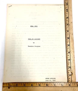 Vintage 1967 Star Trek Story Line für "The Joy Machine" von Theodore Sturgeon - Bild 1 von 8