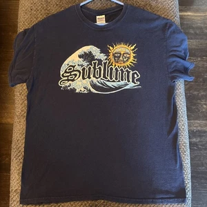 Vintage 2005 Sublime Sun Wave blaues T-Shirt LARGE Ska Punk Raggae Rock Musik Band - Bild 1 von 8