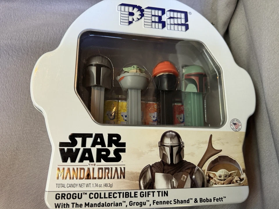 Disney Pez Star Wars The Mandalorian Grogu Gift Tin with Box
