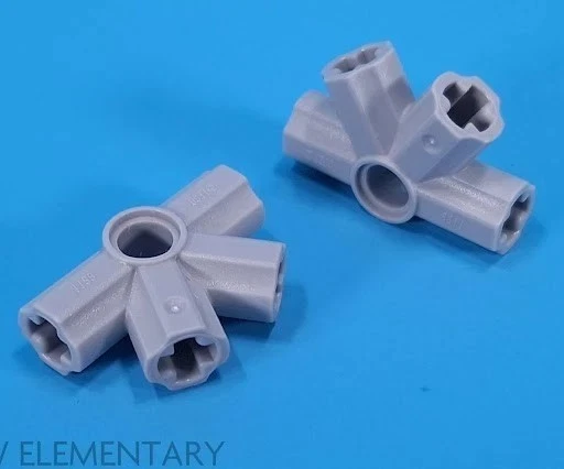 Technic eixo e pino conector angular quádruplo - 60°, 180° (6611) - Lote de 3 - Imagem 1 de 4