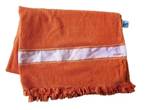 HERMES Paris Cotton Beach Towel Bath Mat Towel Orange 130×90cm - Picture 1 of 6