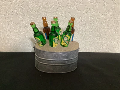 Six Spreaders Beer Bottles 1999 Galvanized Tub Holder — 第 1/4 张图片