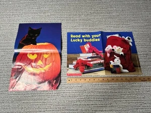 1997 Scholatic Posters - Cat Dog Beanie Babies - Picture 1 of 4