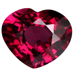 1.48 ct Significant Heart (8 x 6 mm) Tanzania Purplish Pink Rhodolite Garnet - Picture 1 of 1