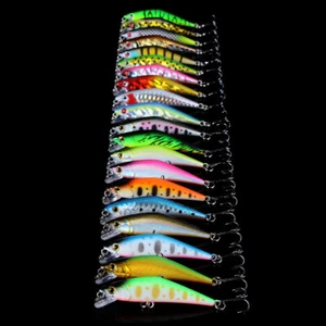 20 color 6.8cm/5.2g Bait Minnow Fishing Lure Bass Crankbait Tackle Wobbler - Picture 1 of 12