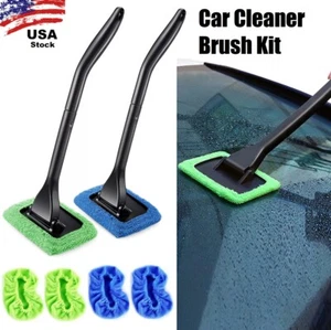 6×Microfiber Windshield Clean Car Auto Wiper Cleaner Glass Window Tool Brush Kit - Picture 1 of 20