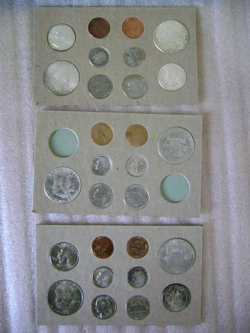US 1949 PDS Set, 28 Coins Tone Cover