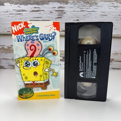 SpongeBob SquarePants Where's Gary VHS Tape Nickelodeon Nick Season 4 Episodes - Image 1 of 4