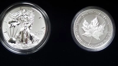 2019 EUA Mint Pride Of Two Nations edição limitada conjunto de duas moedas caixa e certificado de autenticidade - Imagem 1 de 3