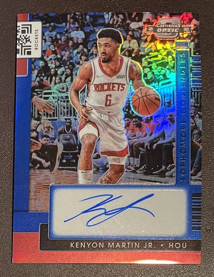 2021-22 Contenders Optic Kenyon Martin Jr Sophomore Blue Prizm Auto #25/75 - Image 1 of 2