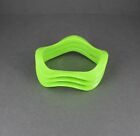 Green Bangle Bracelet Set 3 Wavy Plastic Bracelets Squiggle Hippie Boho Style