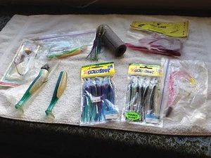 Mixed Lot of Golden Bait lures/Bass Lures/Steelhead worms, etc - Picture 1 of 8