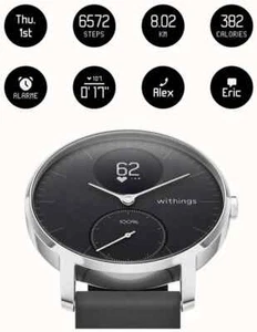 Withings Steel HR 40mm Black Silicone Strap – Classic Design - UK - Picture 1 of 14