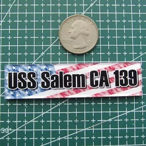 Targa espositore plastica modello 1/700 1/350 USS Salem CA-139 mn124 - Foto 1 di 3