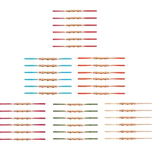 6x Rakhi Thread Bracelet Colourful Raksha Bandhan Hindu Festival Wrist Band Dora - Picture 1 of 19