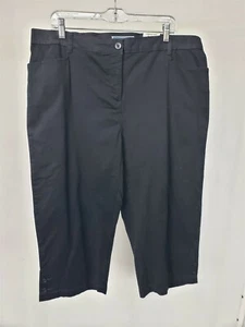 KAREN SCOTT Comfort Waist Capri Tummy Control Cotton sz 24W Black NWT - Picture 1 of 3