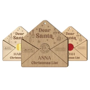 Personalisierter Weihnachtsumschlag mit Gravur Weihnachtsmann Design perfektes Geschenk für Kinder - Bild 1 von 7