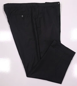 Ermenegildo Zegna Current Micronsphere Black Flat Front Wool Dress Pants 40x26 - Picture 1 of 8