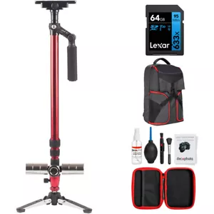 Vivitar Professional 59" Photo/Video Stabilizer, Weighted Base +Accessories Kit - Picture 1 of 12